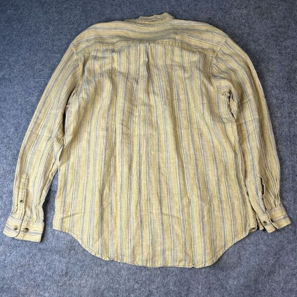 The Territory Ahead Shirt Mens 2XL 100% Linen Striped Button Down Gorpecore - Picture 7 of 9